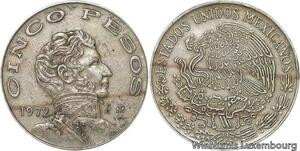 R7046 Mexico 5 Pesos Vincente Guerrero 1972 Mo -> Make offer