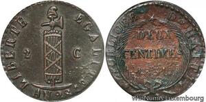 R7054 Haiti 2 Centimes 1831 an 28 -> Make offer