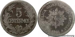 R7058 Uruguay 5 Centesimos 1901 A Paris -> Make offer
