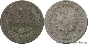 R7059 Uruguay 5 Centesimos 1924 -> Make offer