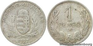 R7132 Hungary Pengö Miklós Horthy 1927 BP Silver -> Make offer