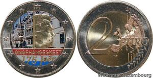 R7211 Luxembourg 2 Euros 175th Anniversary Independency 2014 Colorful UNC