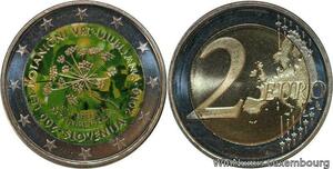 R7215 Slovenia 2 Euros 200th Years Ljubljana Botanical Garden 2010 Colorful UNC