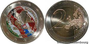 R7216 Slovakia 2 Euros 20 Years Visegrad CZ H PL Group 2011 Colorful UNC ->Offer