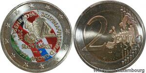 R7217 Slovakia 2 Euros 20 Years Visegrad CZ H PL Group 2011 Colorful UNC ->Offer