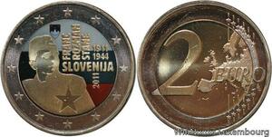 R7227 Slovenia 2 Euros 100th Birthday Franc Rozman-Stane 2011 Colorful UNC