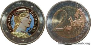 R7230 Latvia 2 Euros Folk Maid 2014 Colorful UNC -> Make offer