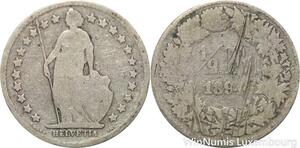 R7265 Switzerland 1/2 Franc Helvetia 1894 B Berne Silver -> Make offer