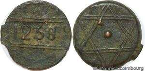 R7353 Rare Morocco 2 Falus Moulay Abd al-Rahman Salomon AH 1258 1842 -> M offer