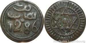 R7370 Morocco 4 Falus Sidi Mohammed IV Salomon AH 1286 1870 Fez -> Make offer