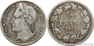 R7480 Belgium 1/2 Franc Leopold 1844 Silver -> Make offer