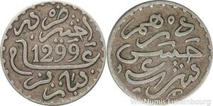 R7546 Morocco 1 Dirham Hassan I AH 1299 1882 Silver -> Make offer