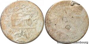 R7565 Morocco 1/2 Dirham Hassan Ier AH 1310 1893 Countermark Ram Belier Silver