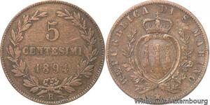 R7577 San Marino 5 Centesimi 1894 R Roma -> Make offer