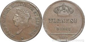 R7586 Italy Naples Sicily 10 Tornesi Ferdinand I 1819 -> Make offer