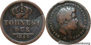 R7618 Italy Italian States Naples 2 Tornesi Ferdinando II 1842 -> Make offer