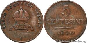 R7629 Italy Lombardia Venetia 5 Centesimi 1834 V Venice -> Make offer