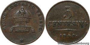 R7631 Italy Lombardia Venetia 5 Centesimi 1849 M Milan -> Make offer