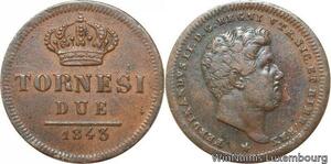 R7657 Italy Italian States Naples 2 Tornesi Ferdinando II 1843 -> Make offer