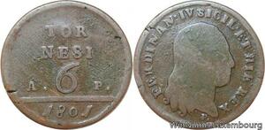 R7662 Italy Italian States Naples 6 Tornesi Fernando IV 1801 AP -> Make offer