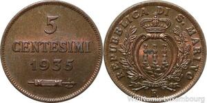 R7669 San Marino 5 Centesimi 1935 R Roma UNC -> Make offer