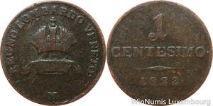 R7675 Italy Lombardia Venetia 1 Centesimo Ferdinand I 1822 M Milan -> Make offer