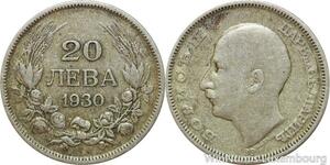 R7742 Bulgaria 20 Leva Boris III 1930 BP Silver -> Make offer
