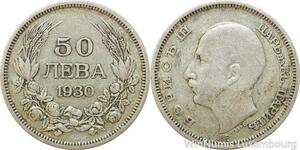 R7755 Bulgaria 50 Leva Boris III 1930 BP Silver -> Make offer
