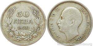 R7756 Bulgaria 50 Leva Boris III 1930 BP Silver -> Make offer