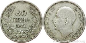 R7762 Bulgaria 50 Leva Boris III 1930 BP Silver -> Make offer