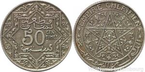 R7786 Morocco 50 Centimes Youssef Ben Hassan ND 1921 Paris -> Make offer