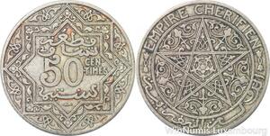 R7798 Morocco 50 Centimes Youssef Ben Hassan ND 1924 Poissy -> Make offer