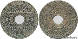 R7817 Morocco 25 Centimes Youssef ND 1924 Poissy -> Make offer