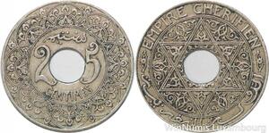 R7849 Morocco 25 Centimes Youssef ND 1921 Paris -> Make offer