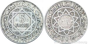 R7856 Morocco 5 Francs Mohammed V AH 1370 1951 A Paris -> Make offer