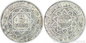 R7857 Morocco 5 Francs Mohammed V AH 1370 1951 A Paris -> Make offer