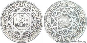 R7862 Morocco 5 Francs Mohammed V AH 1370 1951 A Paris -> Make offer