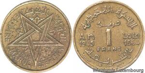 R7872 Morocco 1 Franc Mohammed V AH 1364 1945 A Paris -> Make offer