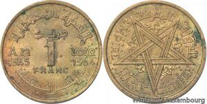 R7873 Morocco 1 Franc Mohammed V AH 1364 1945 A Paris -> Make offer