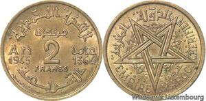 R7879 Morocco 2 Francs Mohammed V AH 1364 1945 A Paris AU -> Make offer