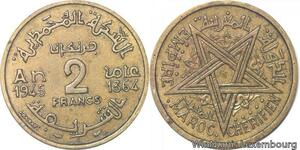 R7880 Morocco 2 Francs Mohammed V AH 1364 1945 A Paris -> Make offer
