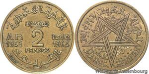 R7881 Morocco 2 Francs Mohammed V AH 1364 1945 A Paris -> Make offer