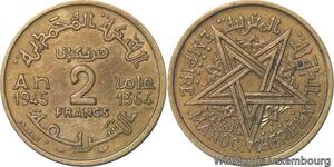 R7884 Morocco 2 Francs Mohammed V AH 1364 1945 A Paris -> Make offer