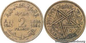 R7887 Morocco 2 Francs Mohammed V AH 1364 1945 A Paris -> Make offer