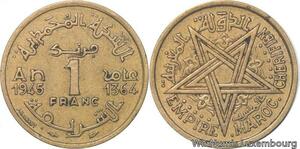 R7891 Morocco 1 Franc Mohammed V AH 1364 1945 A Paris -> Make offer