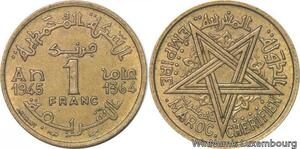 R7895 Morocco 1 Franc Mohammed V AH 1364 1945 A Paris -> Make offer