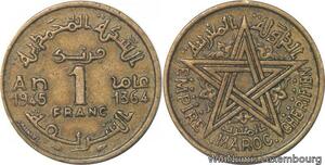 R7897 Morocco 1 Franc Mohammed V AH 1364 1945 A Paris -> Make offer