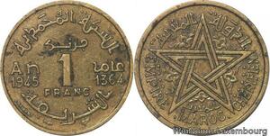 R7898 Morocco 1 Franc Mohammed V AH 1364 1945 A Paris -> Make offer