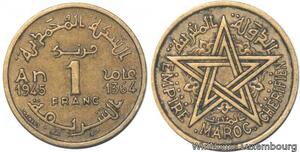R7899 Morocco 1 Franc Mohammed V AH 1364 1945 A Paris -> Make offer