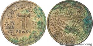 R7901 Morocco 1 Franc Mohammed V AH 1364 1945 A Paris -> Make offer